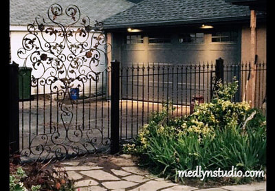 wrought iron fence and gate sample